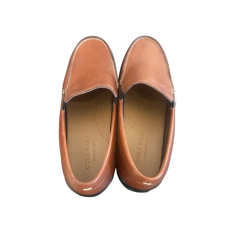Cole Haan Mens Leather Loafter Brown SZ Brown Slip On Classic SZ8.5 Comfort